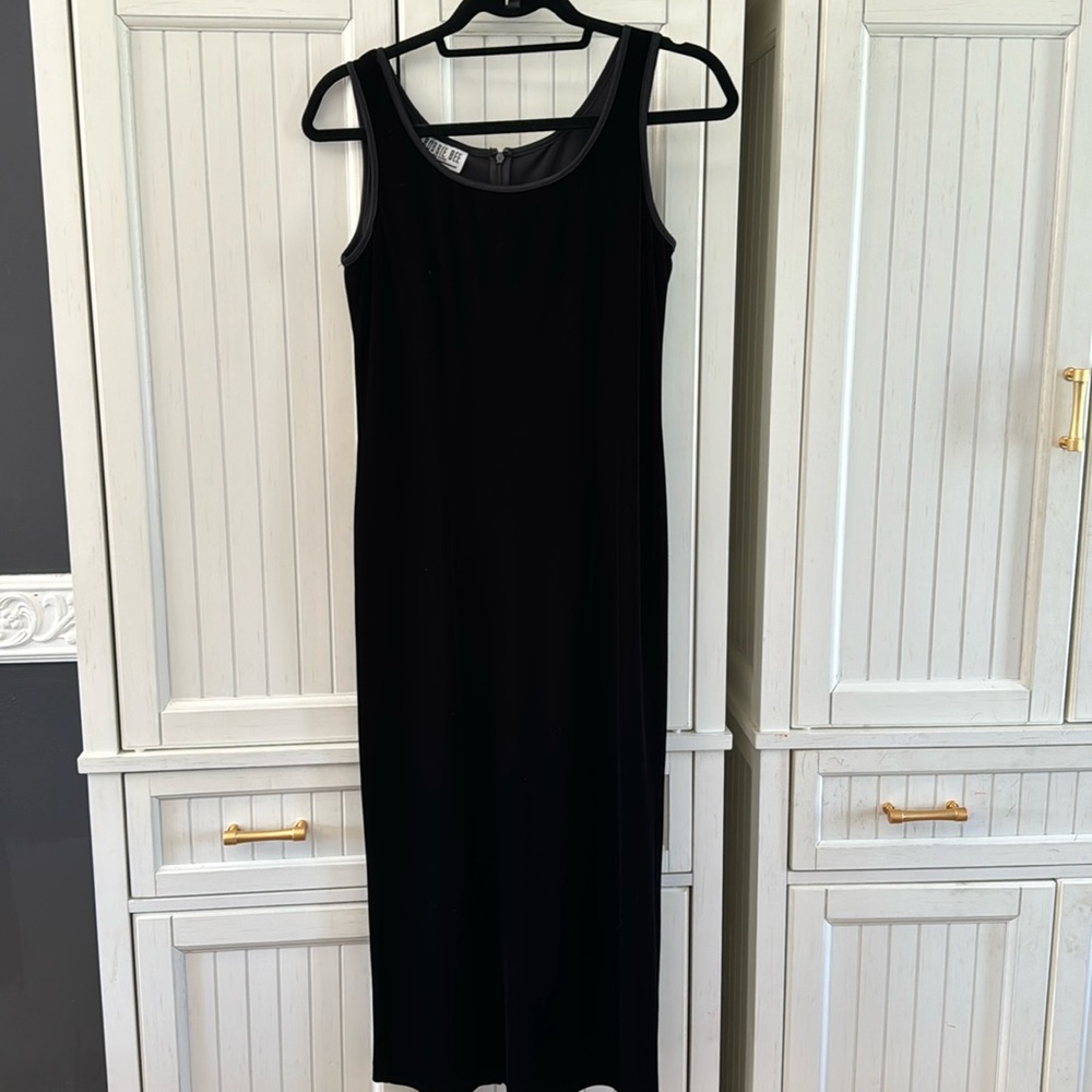 Vintage Velour Black Dress
